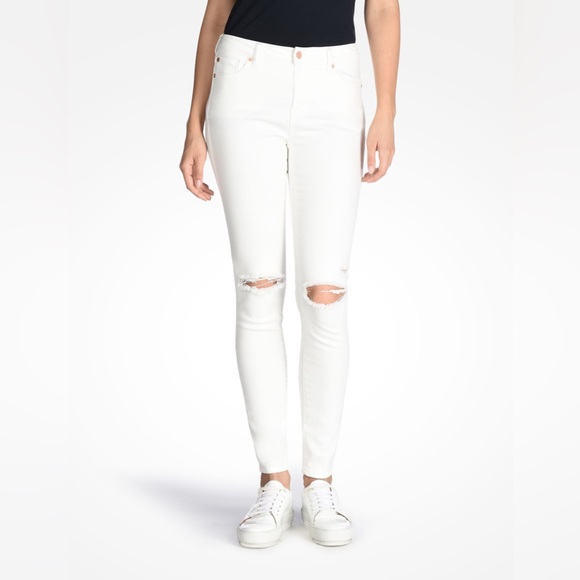 Armani Exchange White Distressed Skinny Jeans Size 25 - Picture 2 of 16